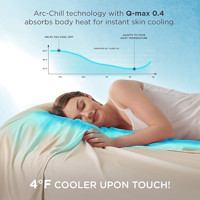 Bedsure Summer Cooling Blanket King Size for Hot Sleepers with Sports Mesh Design, Arc-Chill Q-Max 0.4 Lightweight Breathable Ice Cold Blanket for Night Sweats, 108 x 90 Inches, Mesh Beige