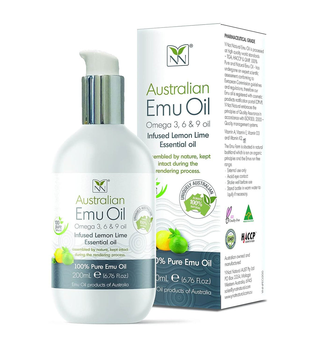 Australian Emu Oil - Lemon Lime 200 ML