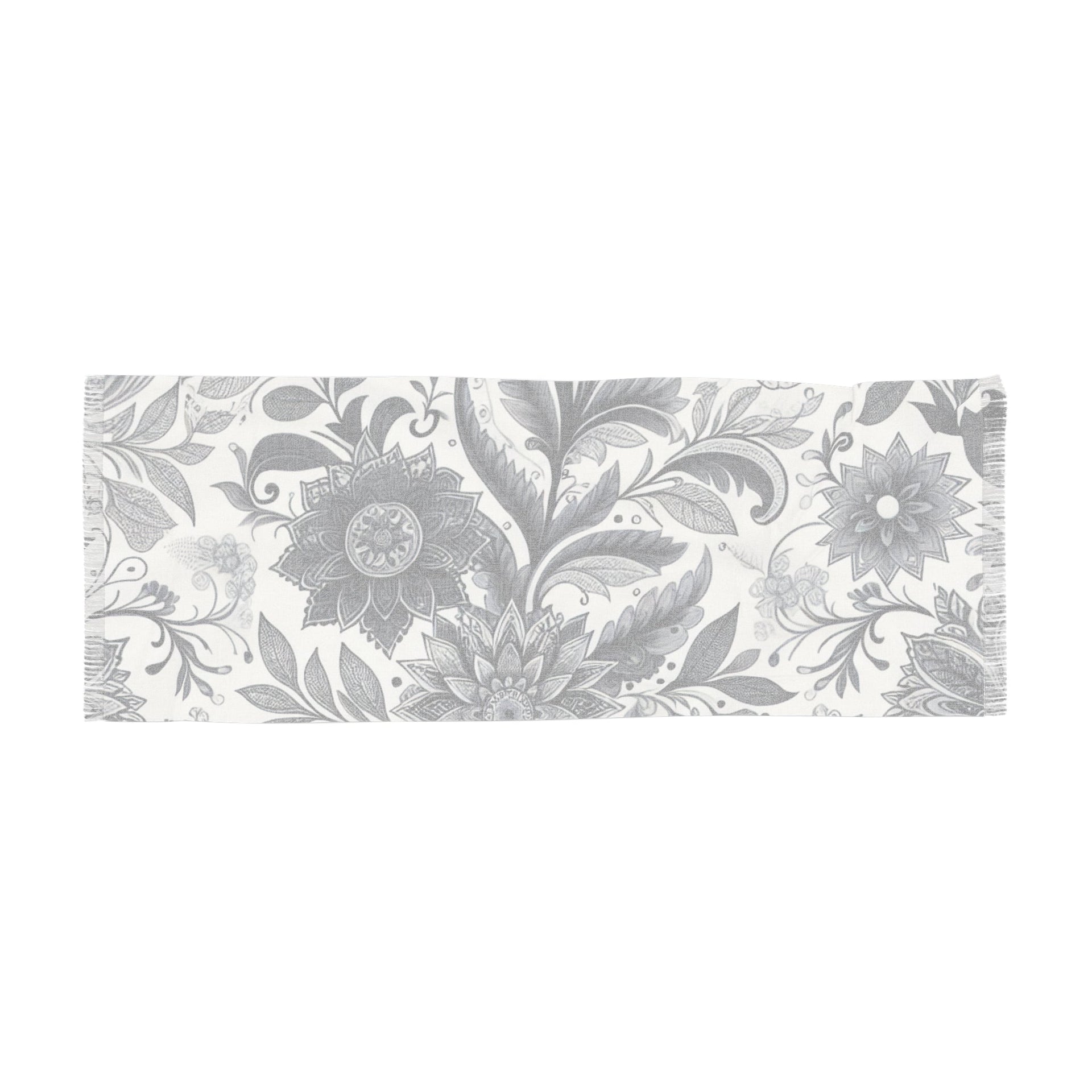 Elegant Floral Lightweight Scarf for Spring and Summer Fashion