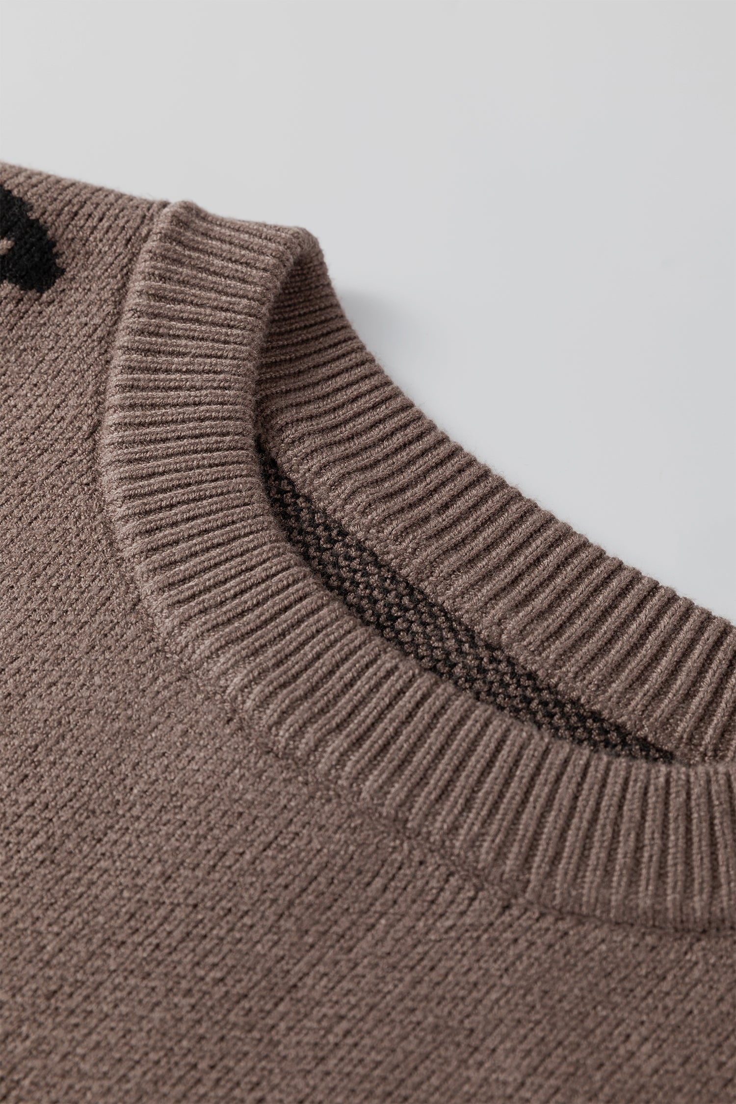 Camel Asymmetric Leopard Print Drop Shoulder Sweater