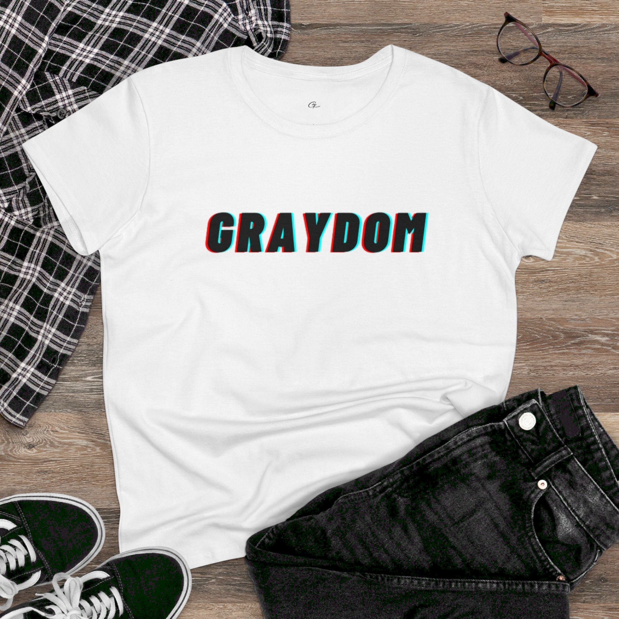 Women's Midweight Cotton Crew Neck Tee - Minimalist Streetwear Style