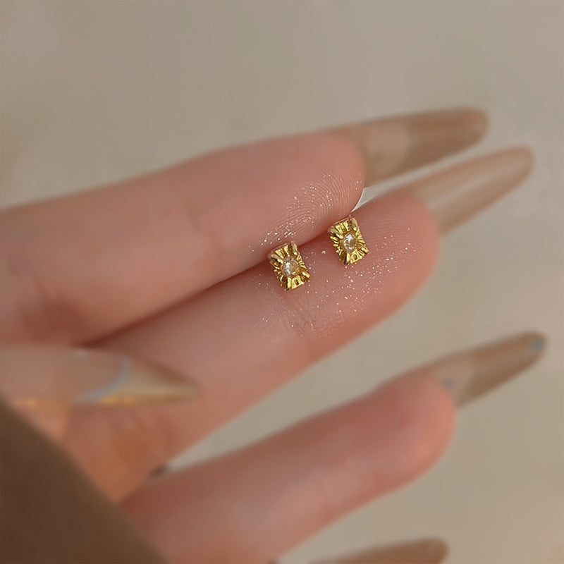 Tiny Heart Gold Earrings - Comfort Fit Sleep-Ready Studs