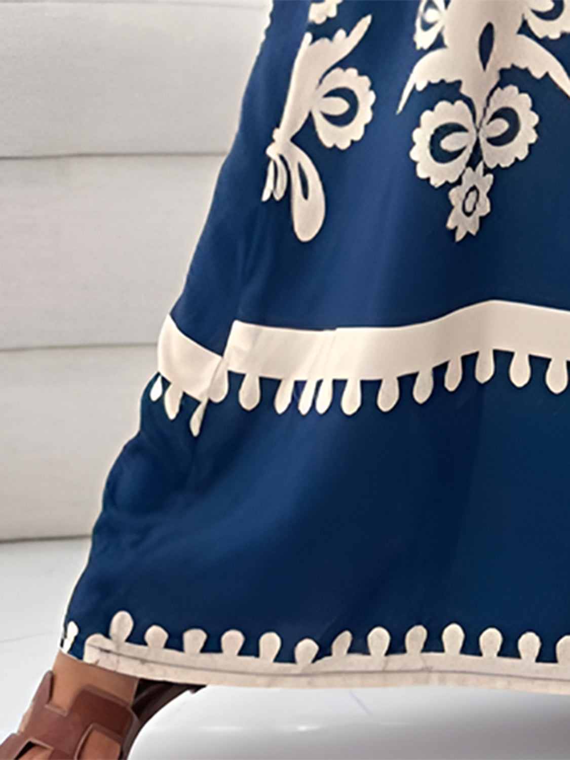 Printed Spaghetti Strap Sleeveless Maxi Dress for Summer