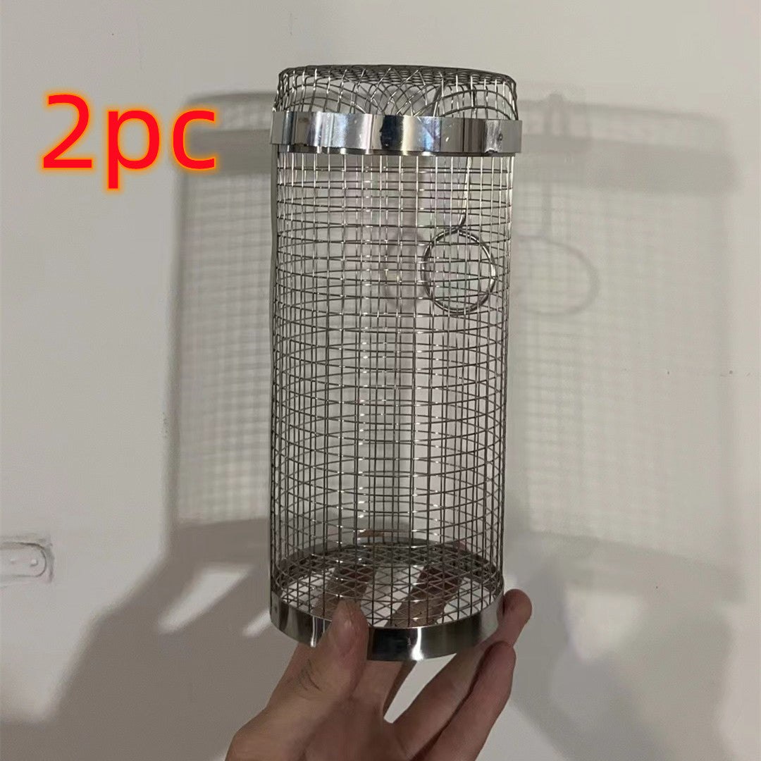 Rolling Grilling Basket Stainless Steel BBQ Cylinder for Veggies