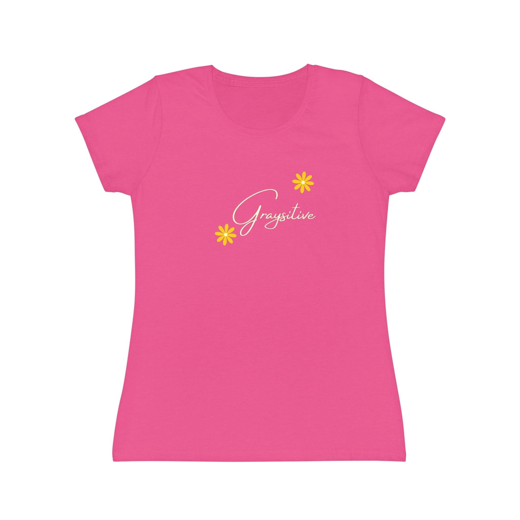 Women's Floral Graphic T-Shirt in Black, Pink, and Gray