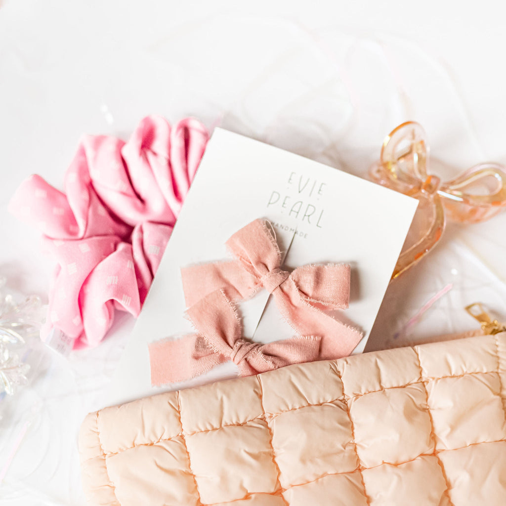 Pink Puffer Zipper Accessory Pouch