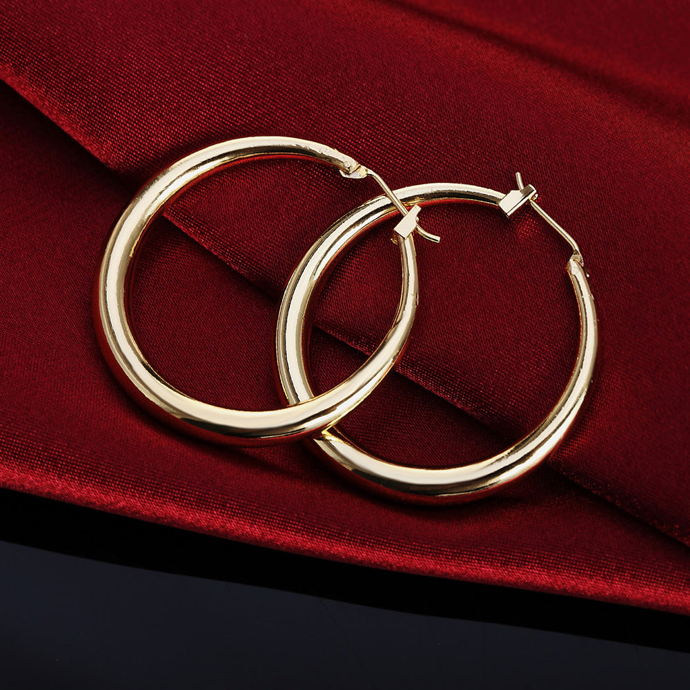 Smooth-surface Hoop Earrings For Women