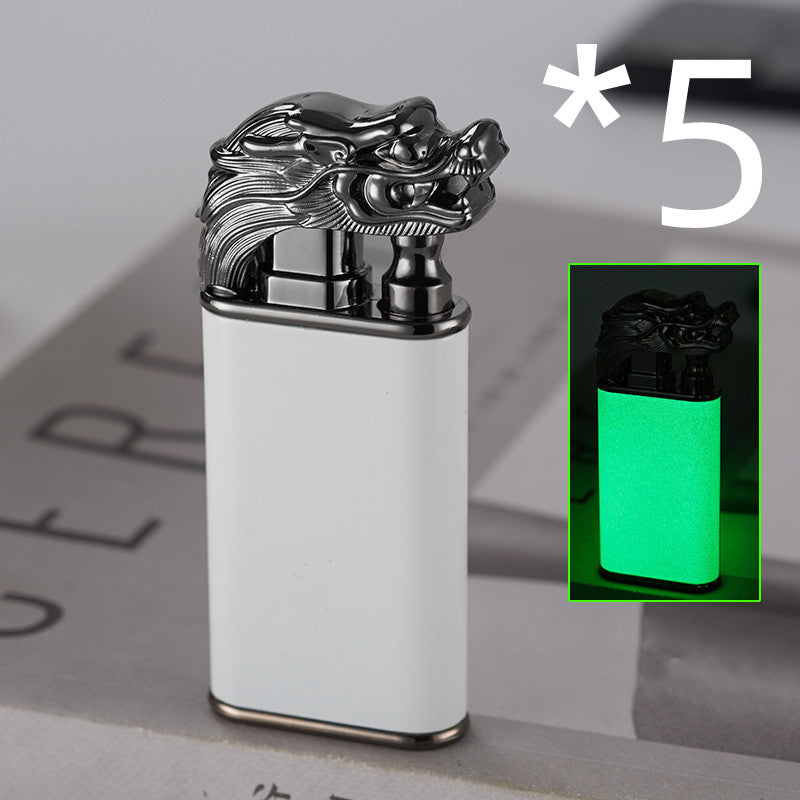 Windproof Double Flame Metal Lighter with Blue Jet Torch