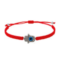Hand-knitted Rope Lucky Red String Bead Bracelet