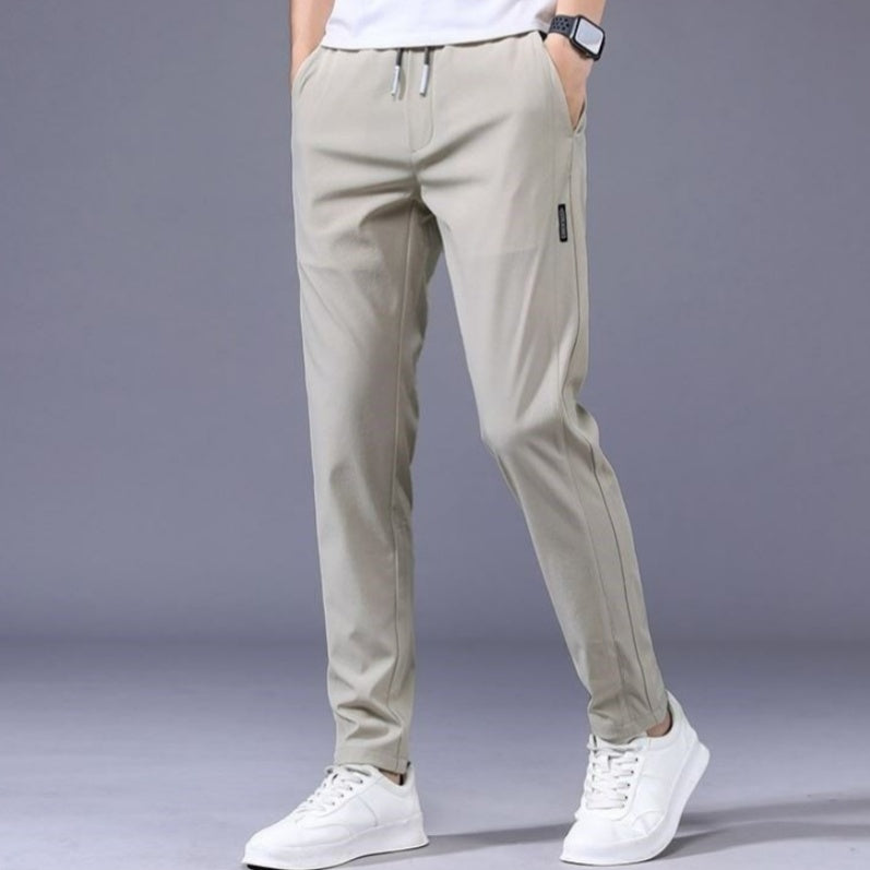 Men's Straight Leg Sweats - Lightweight, Casual, Korean-Inspired