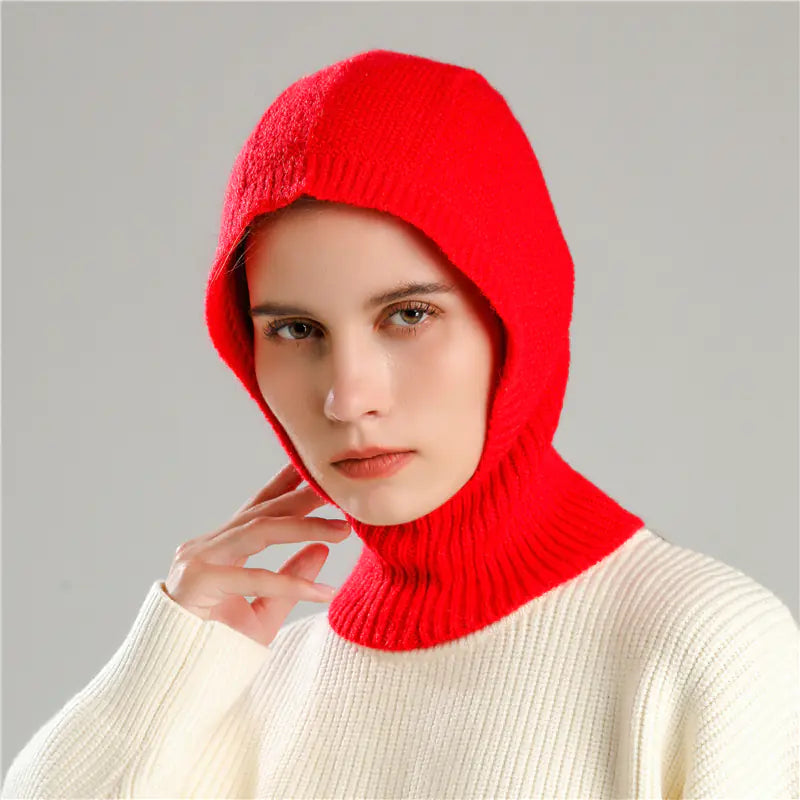 Women's Winter Knitted Cap and Warm Scarf Set