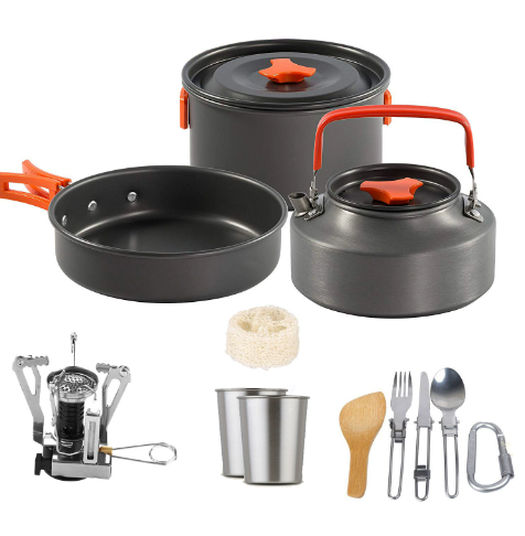 Outdoor Cooking Pot Set for Hiking and Camping