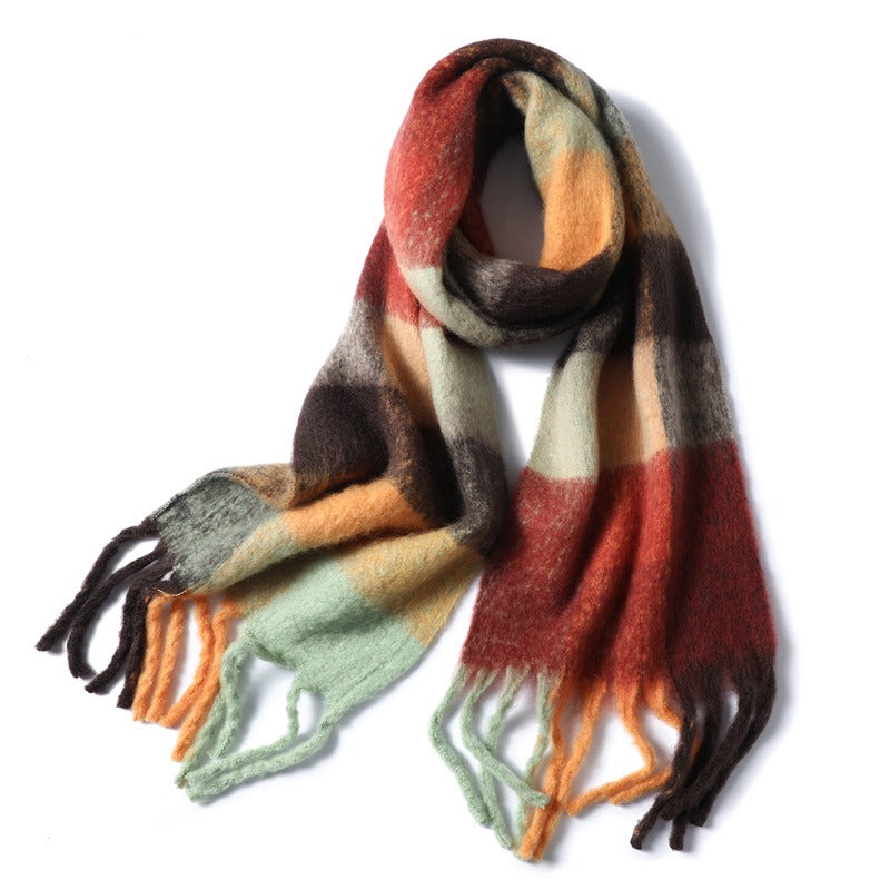 Thickened Imitation Cashmere Plaid Scarf - Warm & Stylish - Image 19