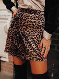 Leopard Tiered Mini Skirt