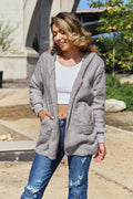 Women's Teddy Hooded Jacket Oversized Knit Casual Outerwear