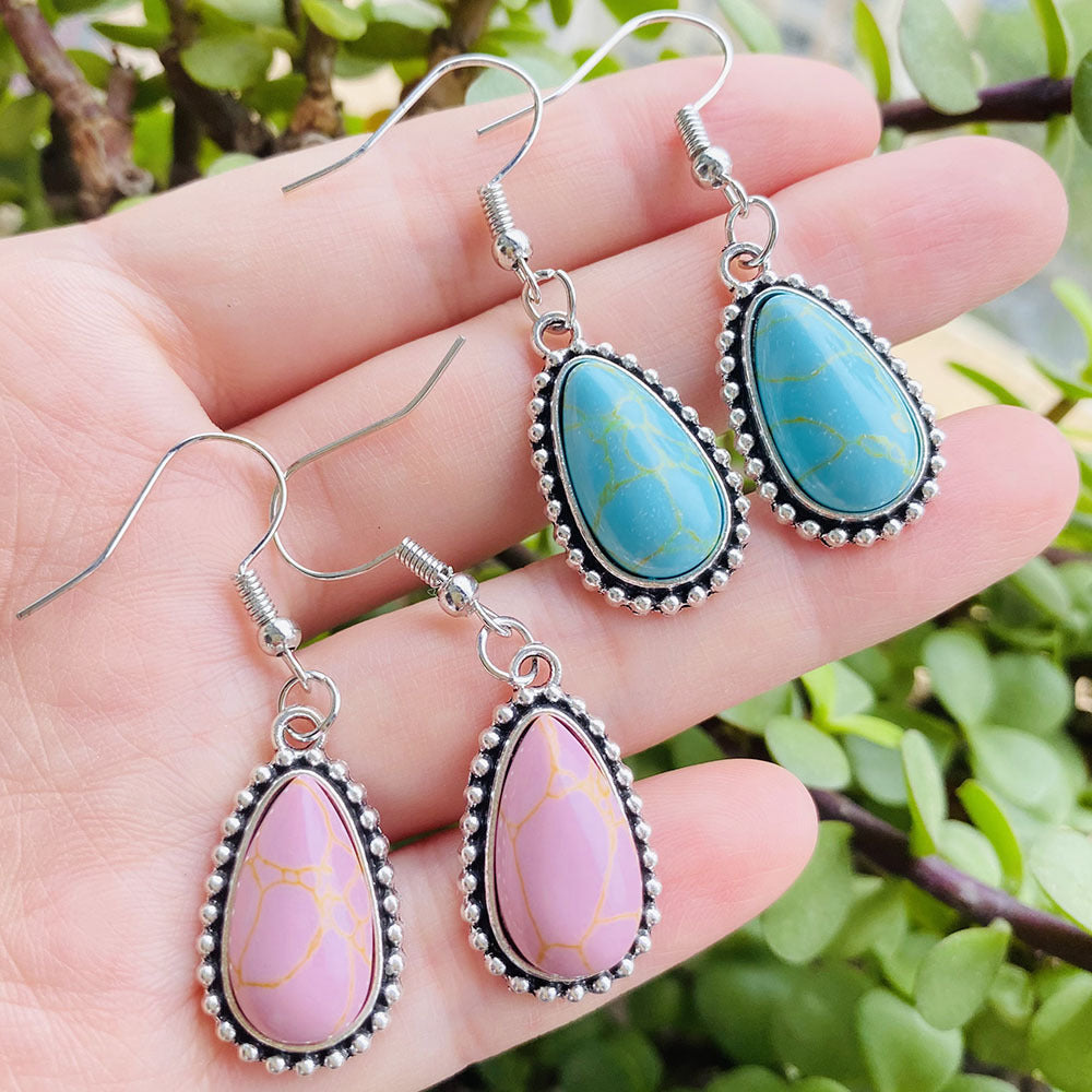 Ethnic-style Vintage Turquoise Earrings For Women