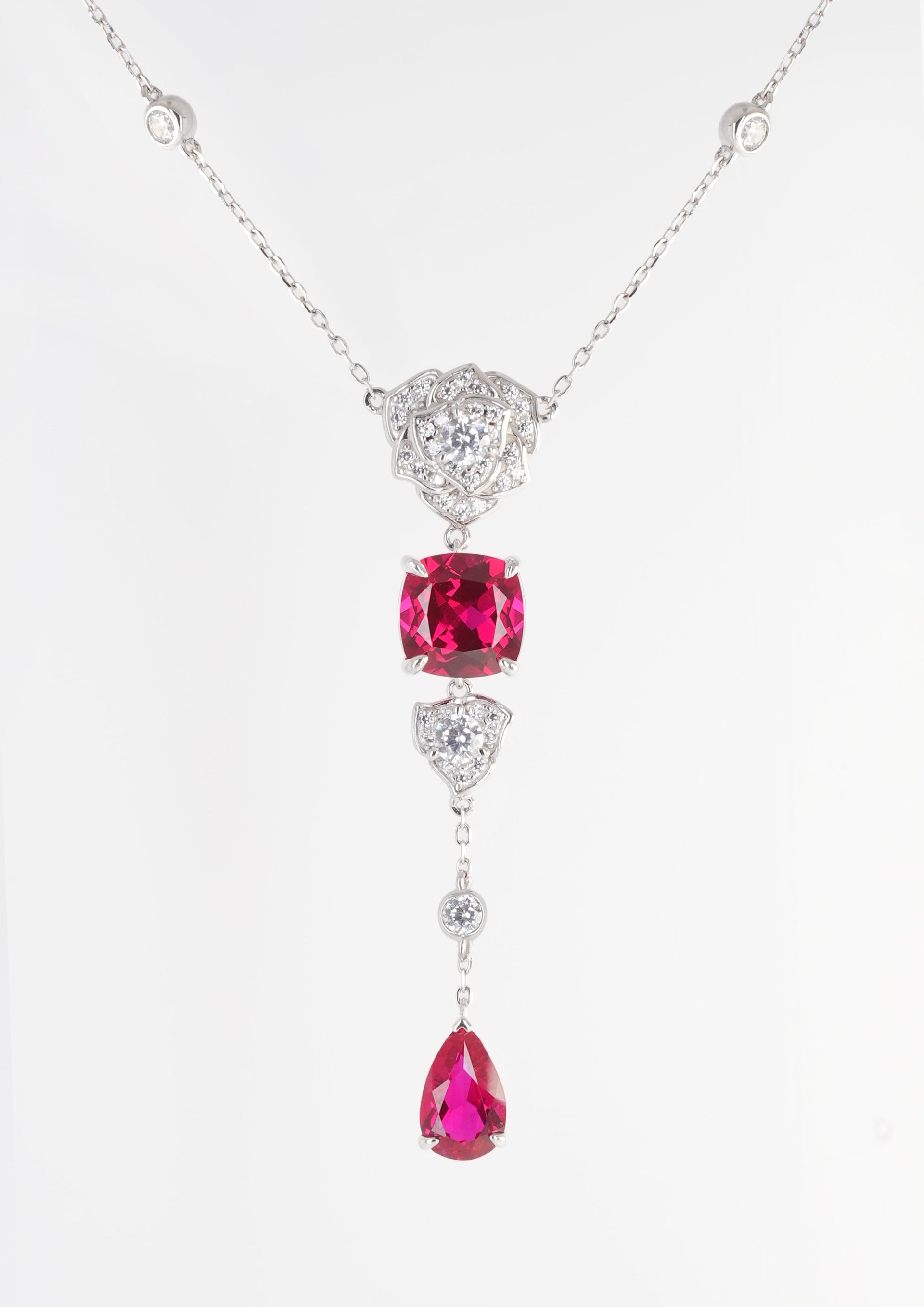 Exquisite Ruby Necklace - Ruby Veil