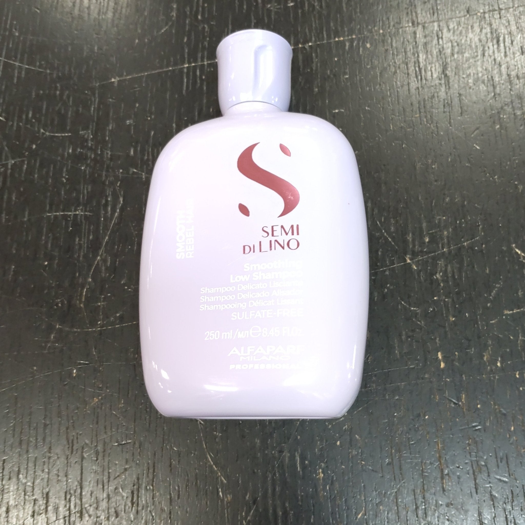 Bottle of Alfaparf Semi Di Lino Smooth Smoothing Low Shampoo 8.4 oz