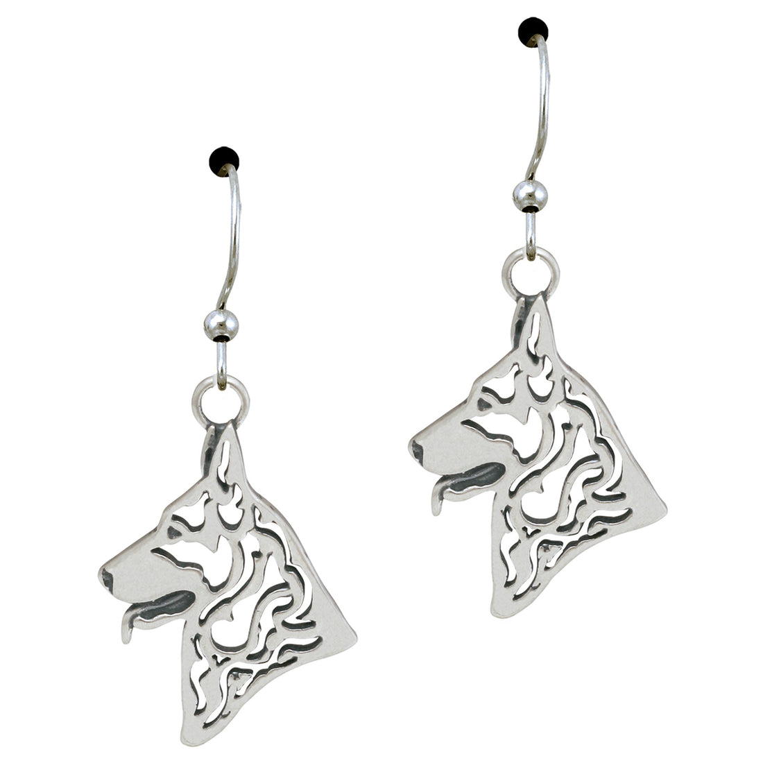 Recycled Sterling Dog Breed Earrings
