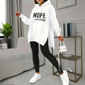 Women's 2-Piece Letter Print Hooded Sweatshirt & Legging Set - Image 9