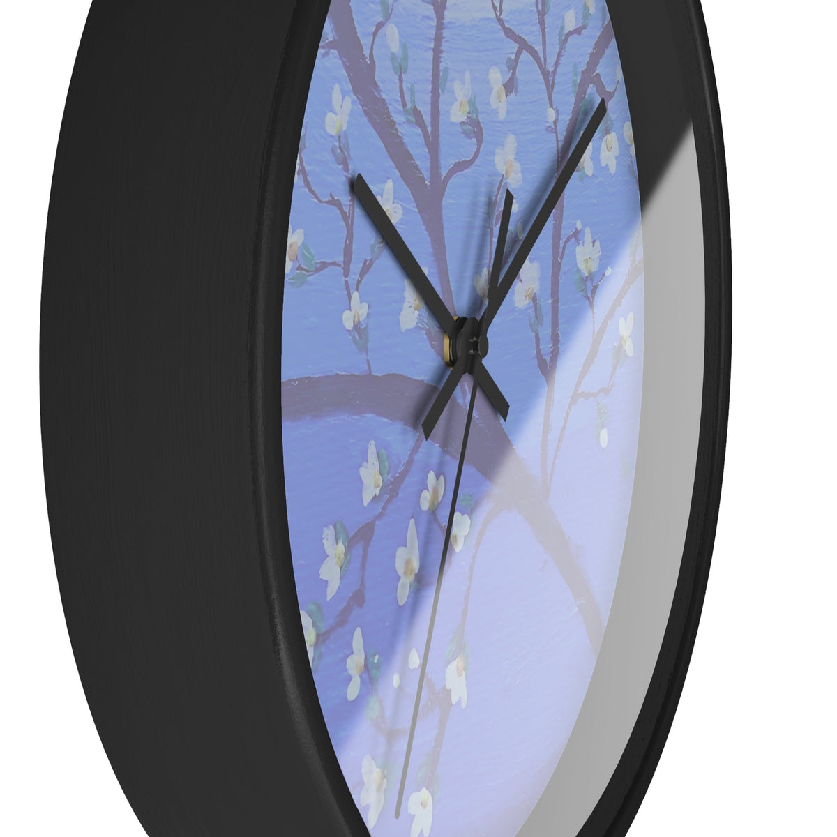 White Blossom Wall Clock