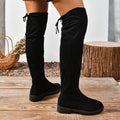 Women's Elastic Knee-High Boots with Thick Sole