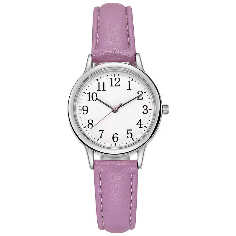 Simple Digital Fashion Alloy Quartz Watch for Women Casual Style