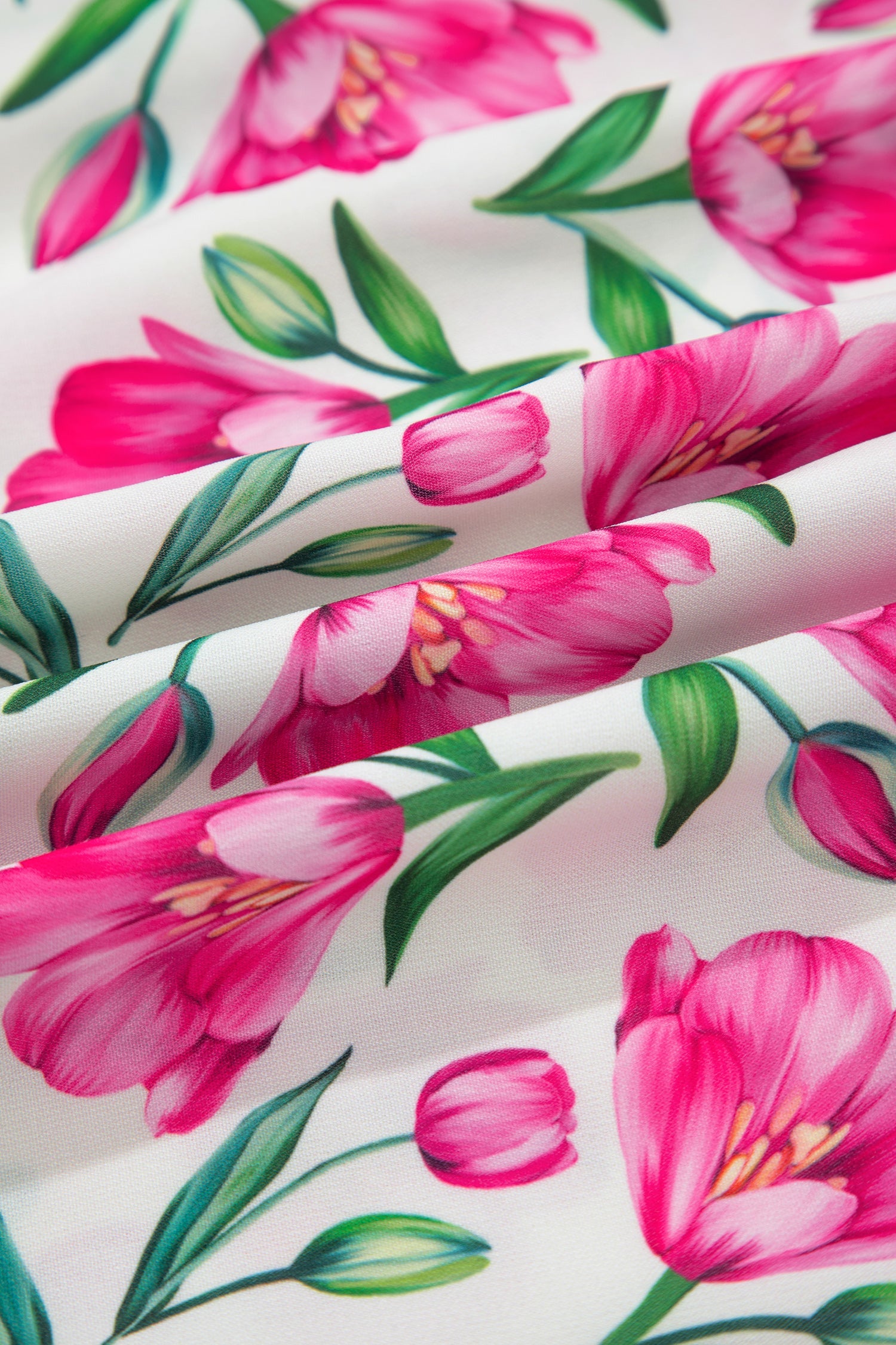 Aliya Floral Print Short Dress with Block Trim
