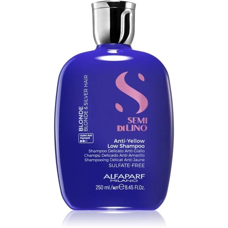 Alfaparf Semi Di Lino Blonde Anti-Yellow Low Shampoo bottle, 8.45 oz