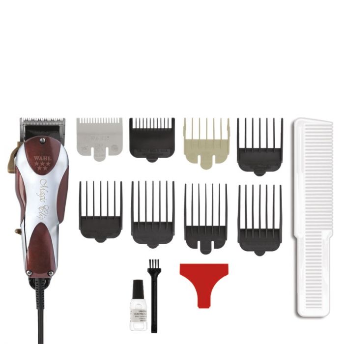 5 Star Magic Clipper in Burgundy and Silver Professional Grooming