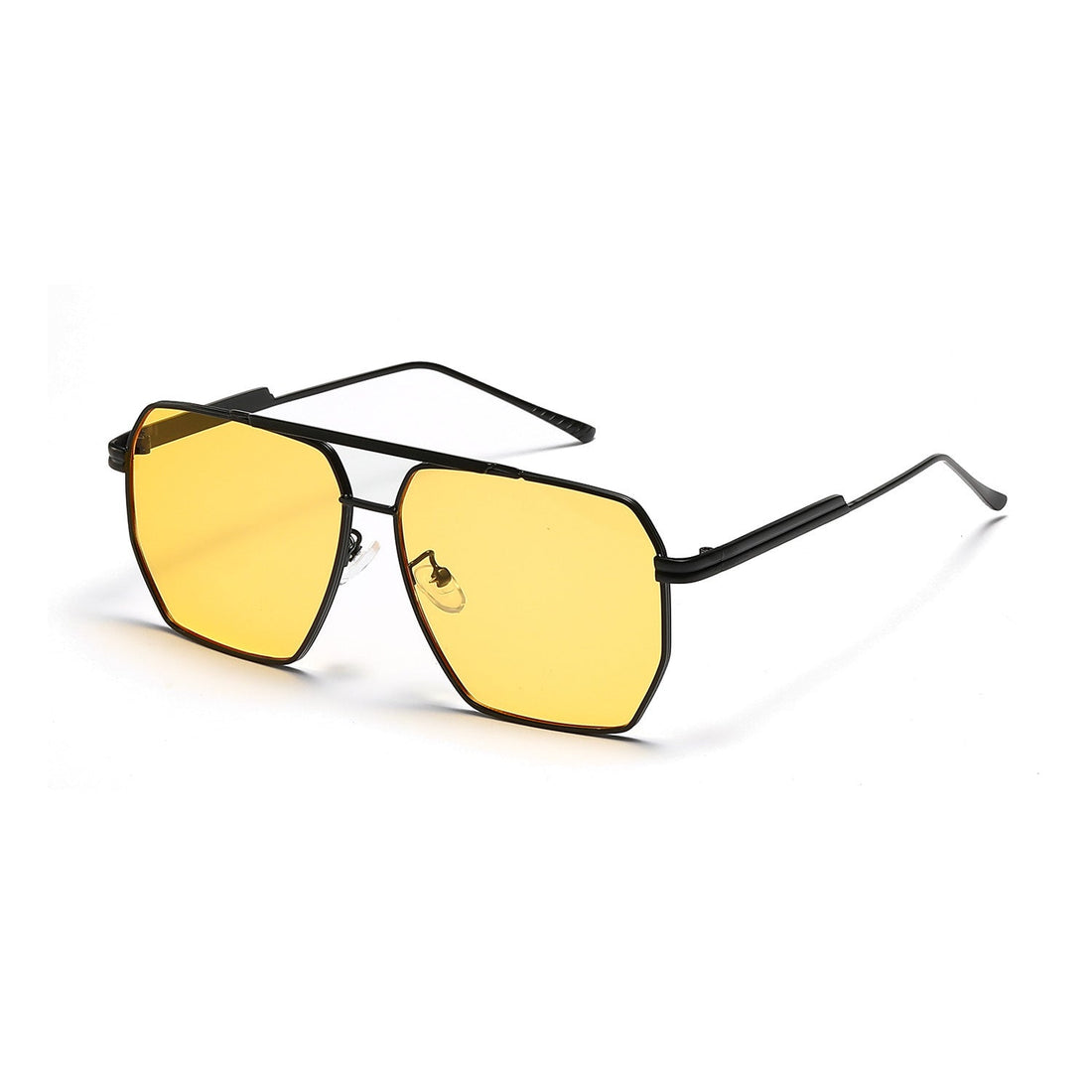 Double Beam Large Frame Sunglasses Retro Modern Eyewear