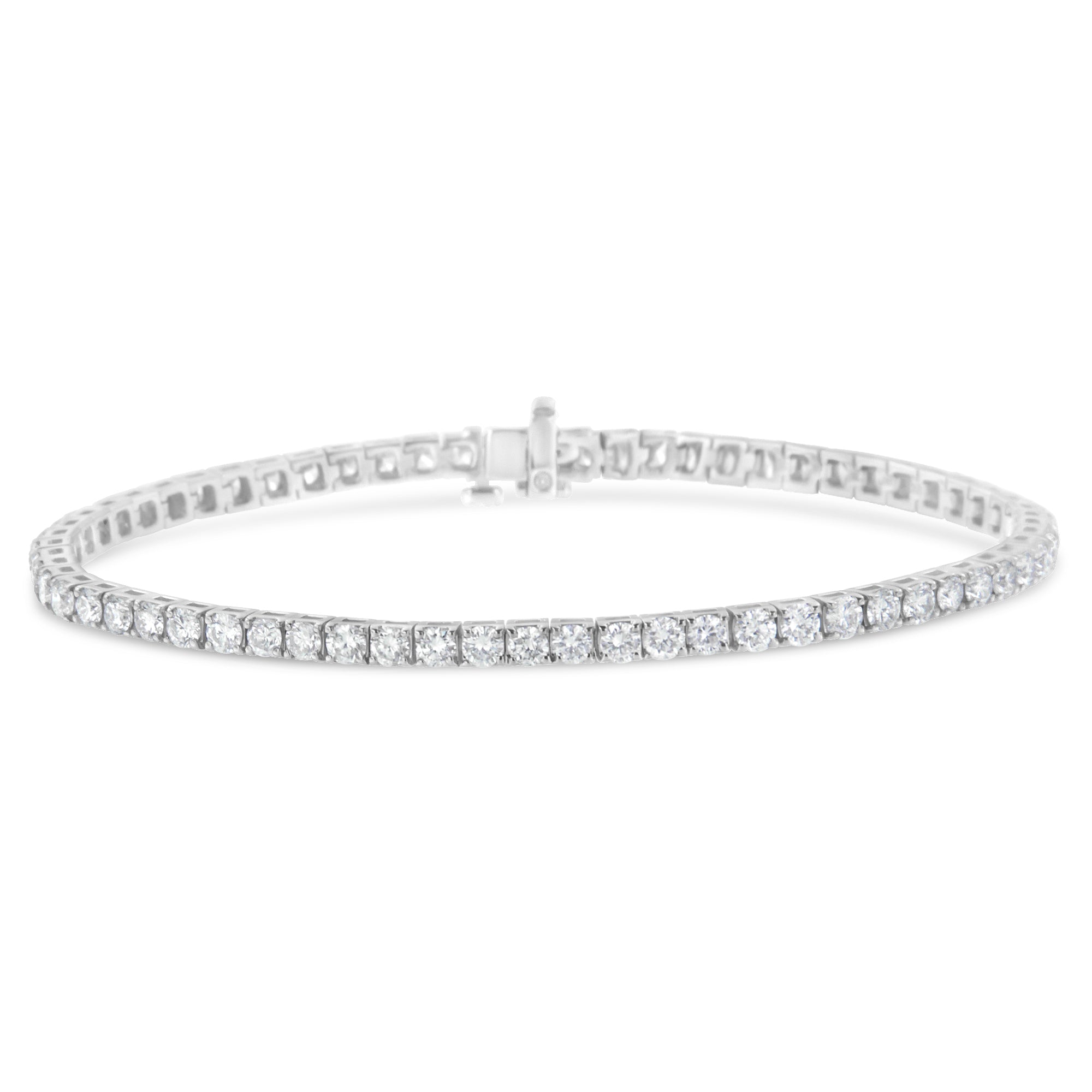IGI Certified 5.0 Cttw Cut Diamond 14K White Gold Classic 7â€ Tennis Bracelet (H-I Color, I1-I2 Clarity)
