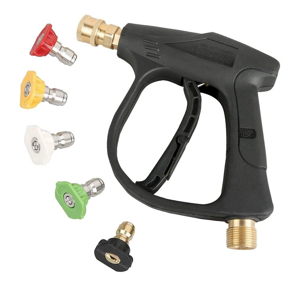 4000 PSI High Pressure Washer Gun with Short Wand and 5 Nozzles