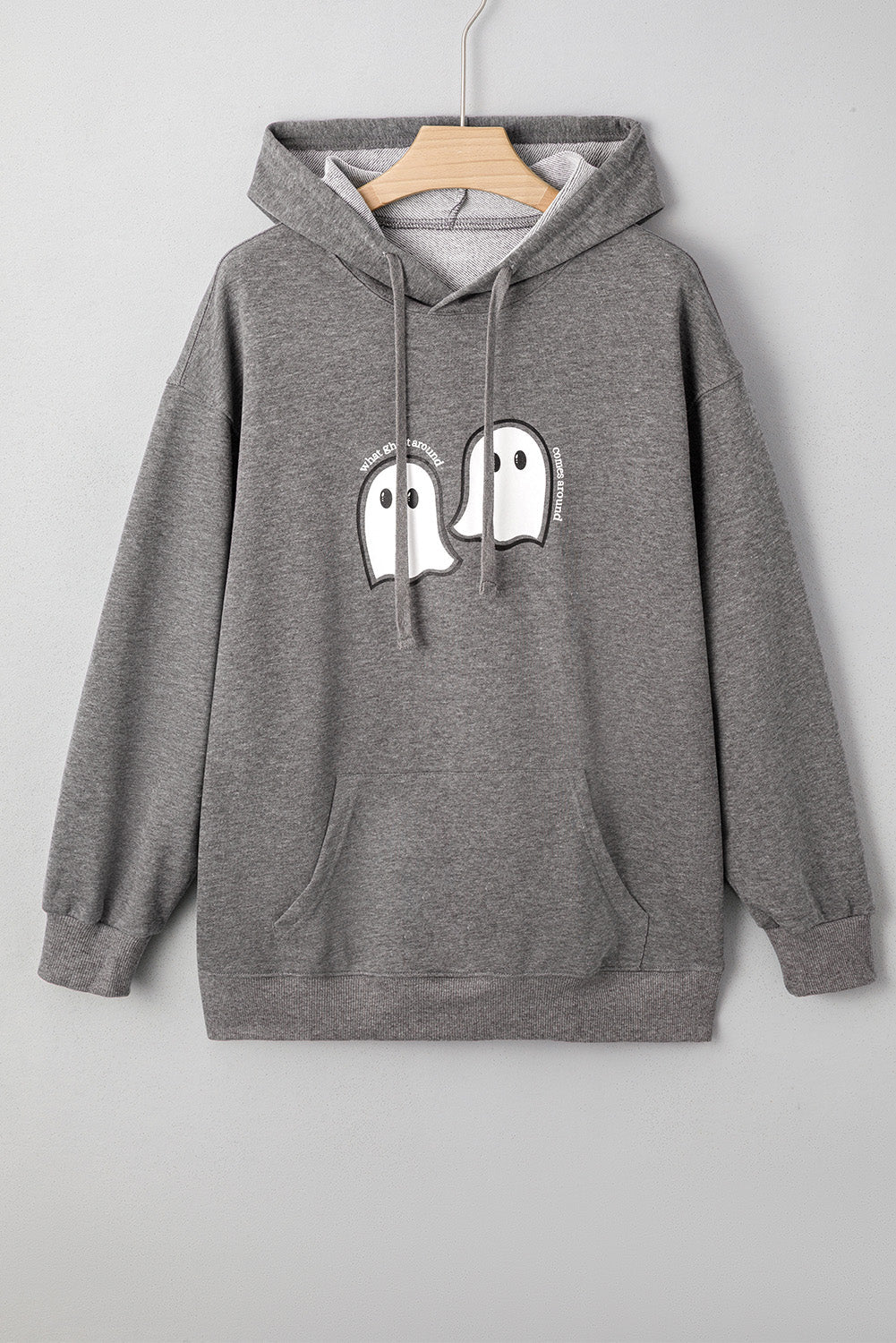 Halloween Ghost Graphic Print Oversize Hoodie