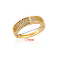 18k Gold-plated Ring, Niche And Unique, With Diamond Setting