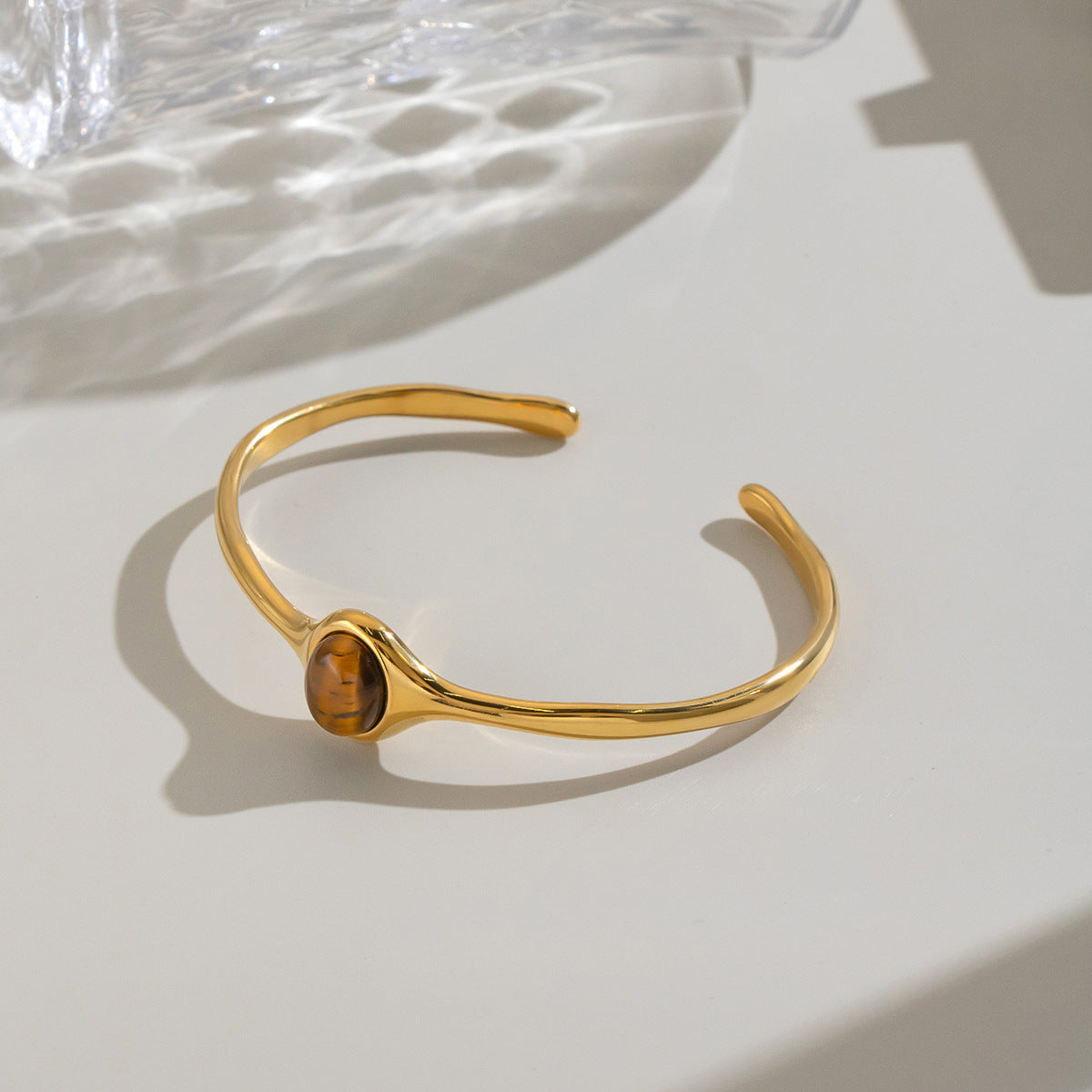 Natural Stone Round Ring Bracelet For Women