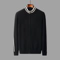 Men's Half-high Collar Knitted Slim-fitting Striped Sweater