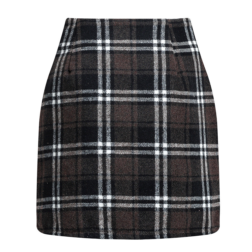 Women's High Waisted Plaid Pencil Skirt Harajuku Street Fashion - Image 11