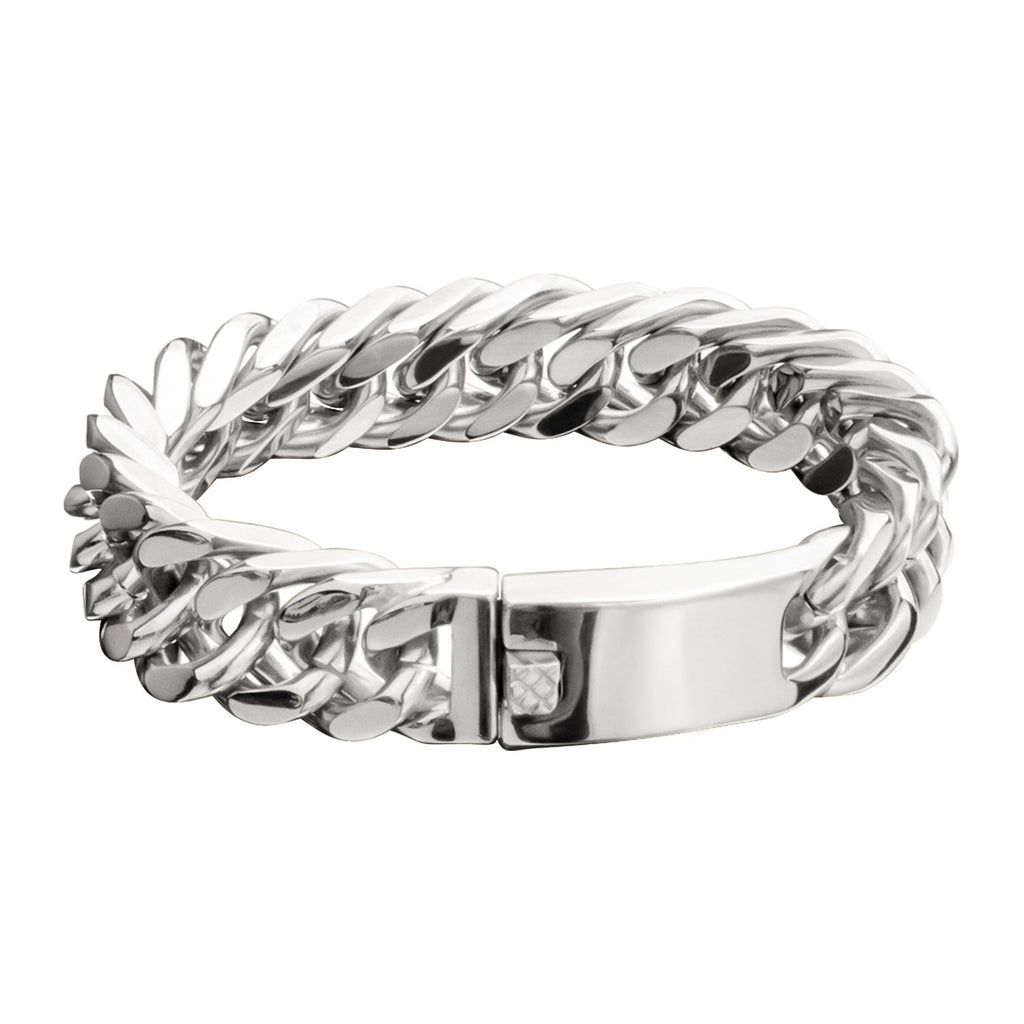 Fashionable Necklace Steel-colored Double Weave