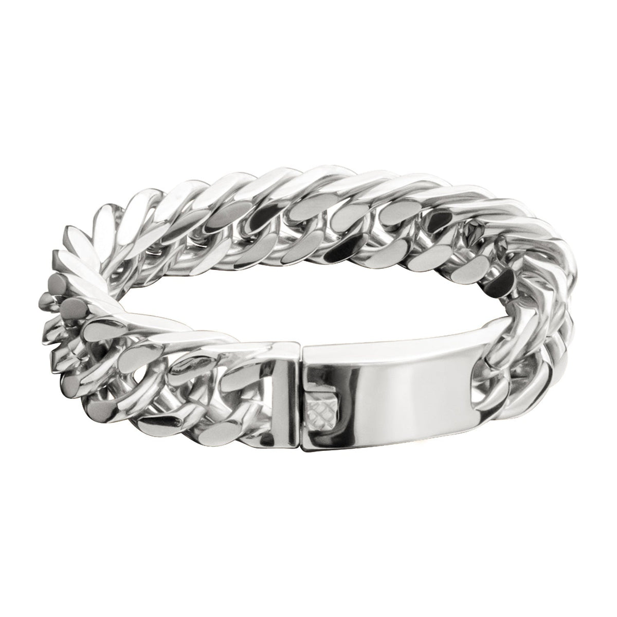 Fashionable Necklace Steel-colored Double Weave