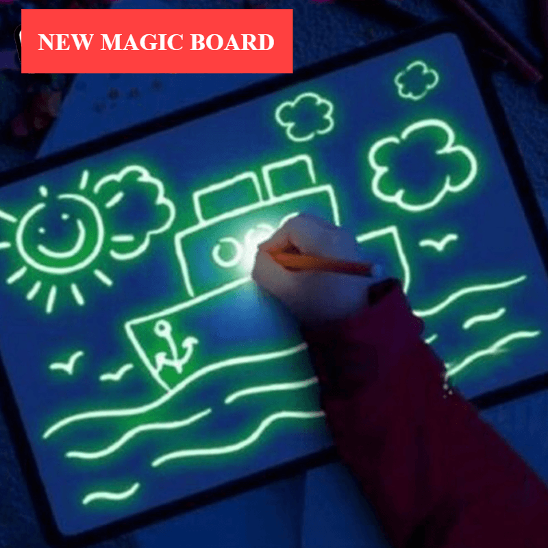 Kids Luminous Drawing Board Glow Tablet - Interactive Magic Sketchpad