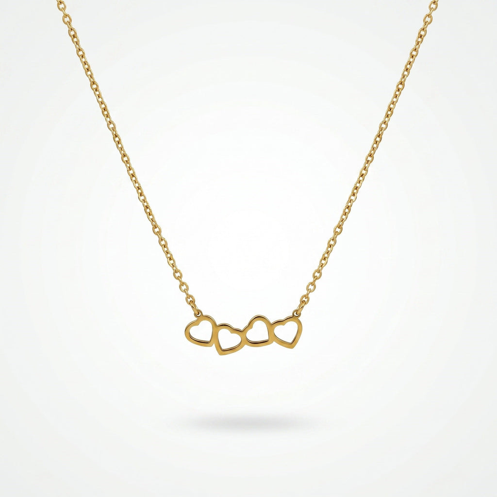 Titanium Steel Heart Butterfly Necklace For Women, European American High End Versatile Non Tarnish Clavicle Chain Jewelry Wholesale