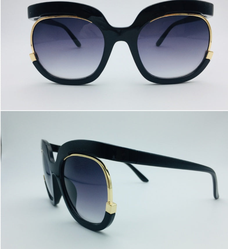 Cat Eye Half-Frame UV400 Sunglasses for Women