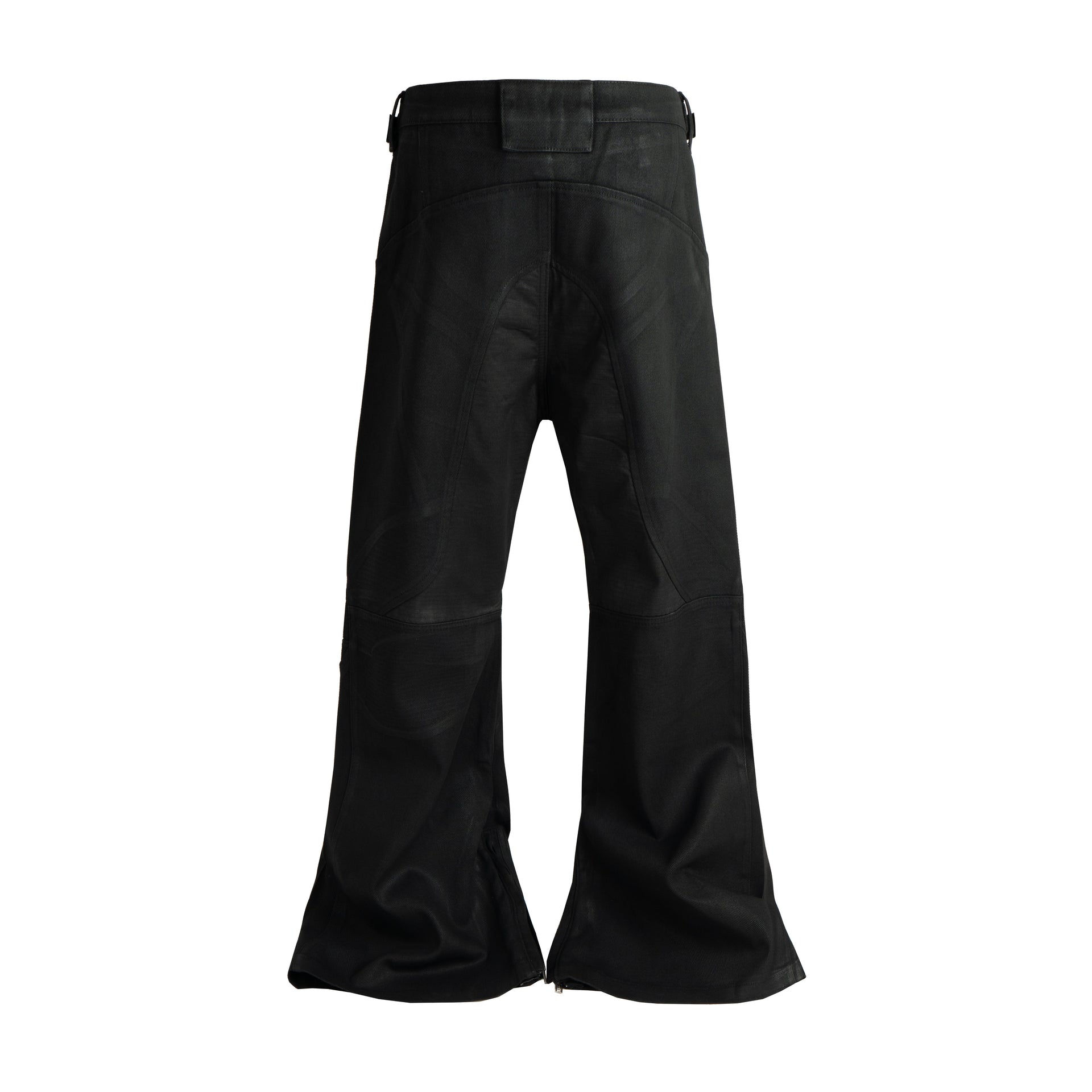 WAXED FLARE BIKER DENIM