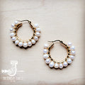 Wire Wrapped Freshwater Pearl Hoop Earrings