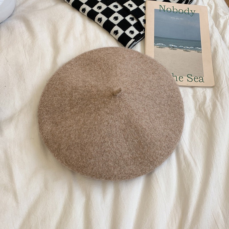 Vibrant Wool Blend Beret Retro Harajuku Style Painter Hat - Image 3