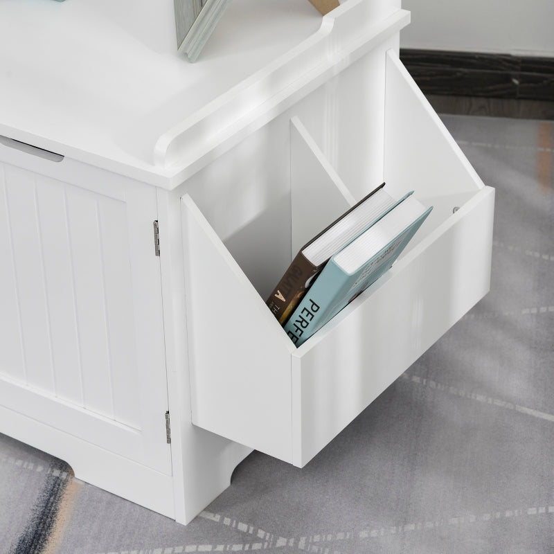 White Wooden Cat Litter Box Enclosure and Side Table - Image 8