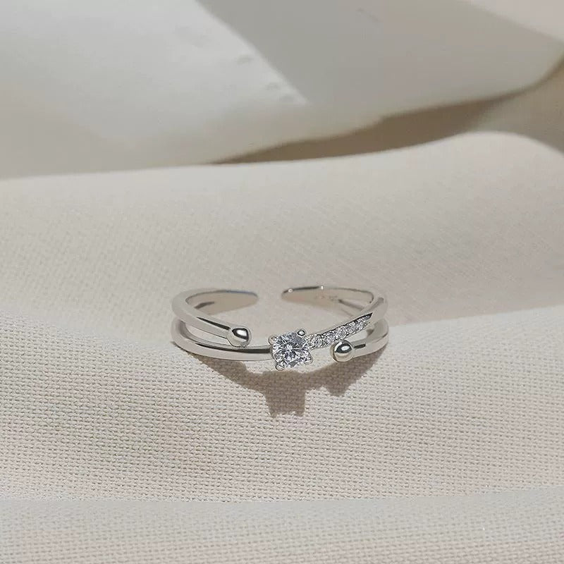 Thorn Open Ring For Women, Dark Zircon Luxury Niche Design, INS Trendy Cool Index Finger Ring