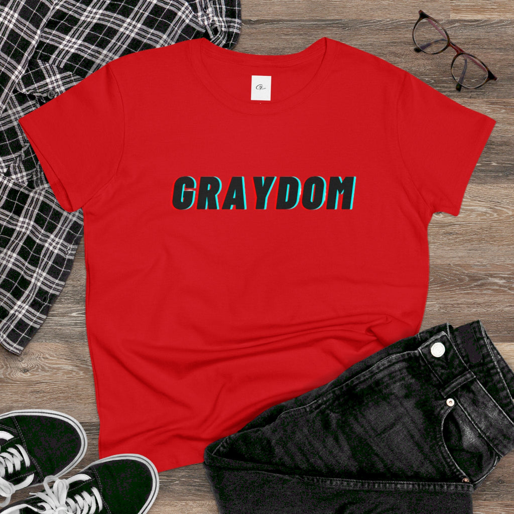 Women's Midweight Cotton Crew Neck Tee - Minimalist Streetwear Style