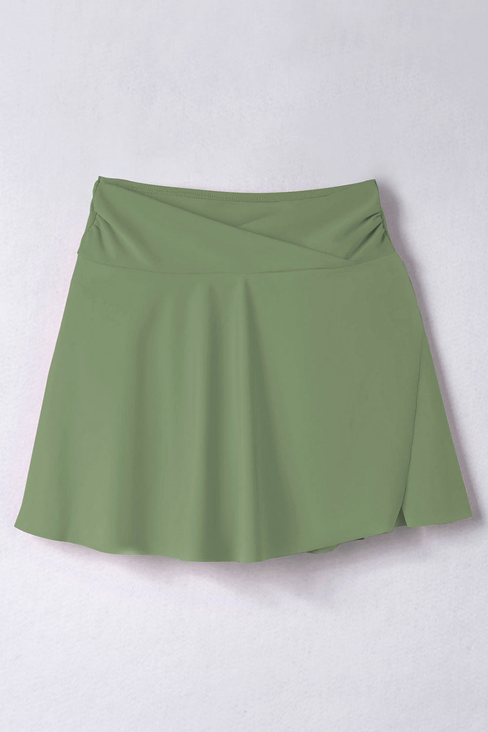 Criss Cross Waist Flared Swim Skirt